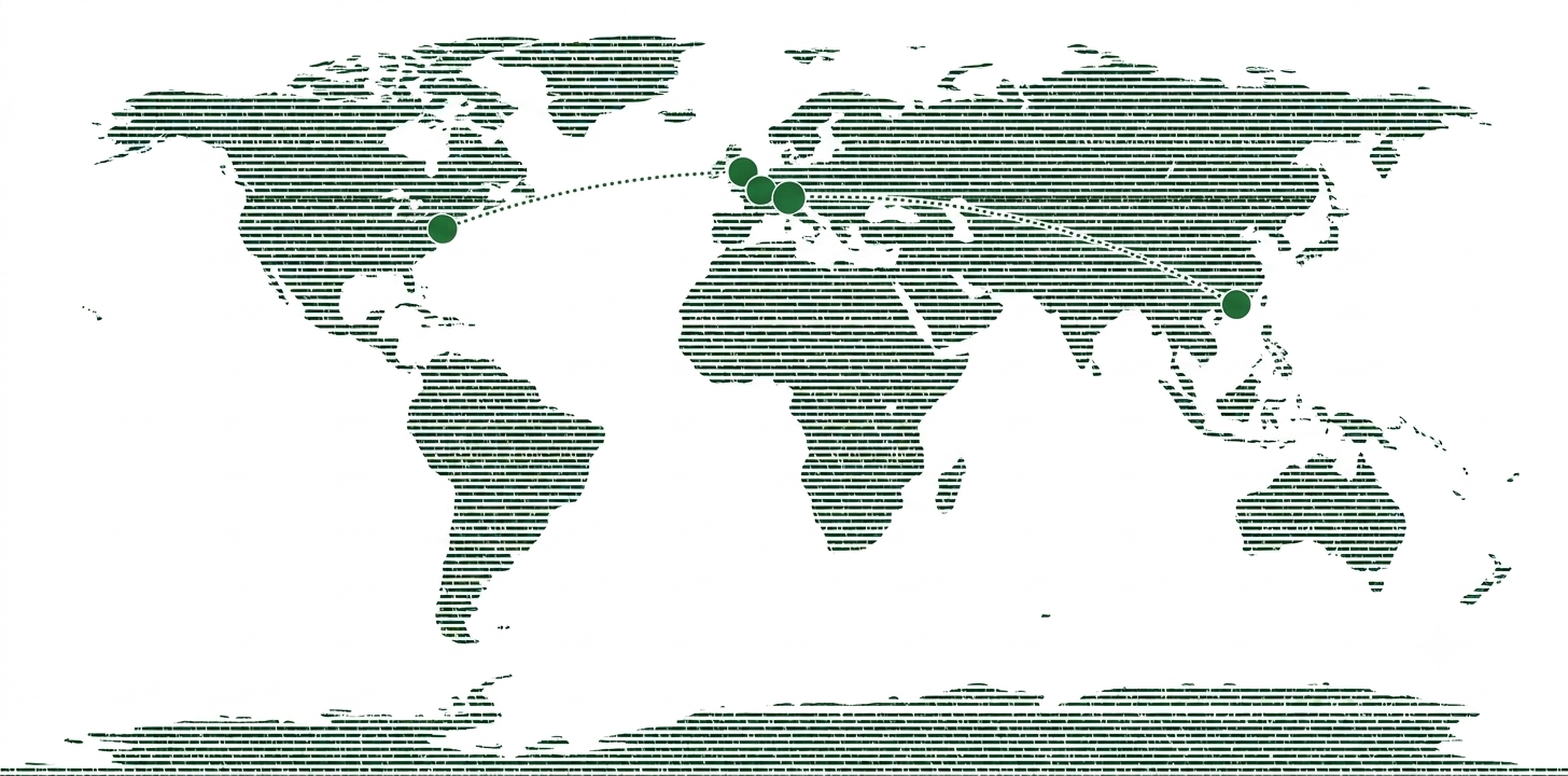 Pausani international presence map